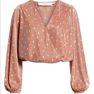 ASTR THE LABEL wrapped, cropped top size S